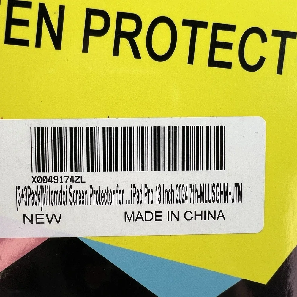 Milomdoi Screen Protector iPad Pro 13 Inch M4 2024 7th Gen Clear NEW 9H Glass